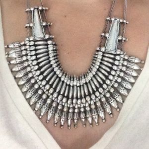 Urban Outfitters silver bib necklace